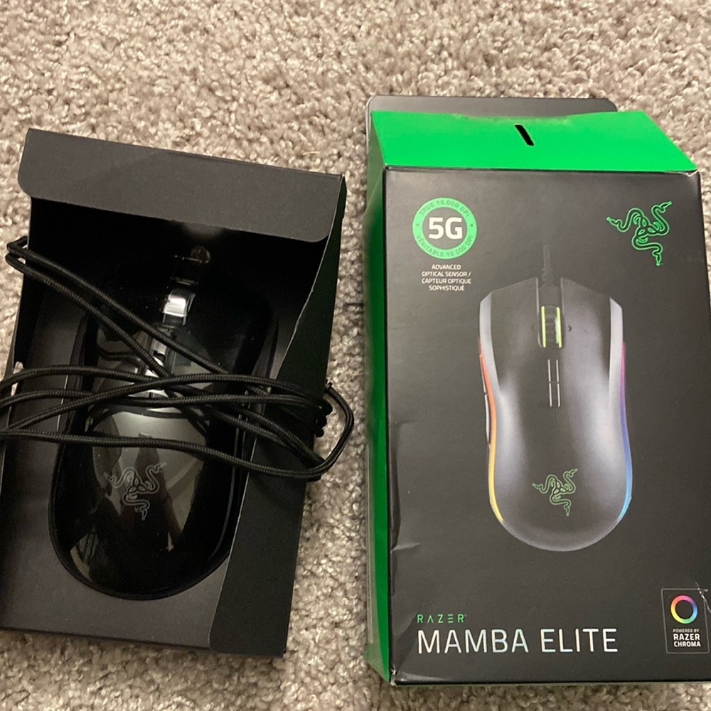 Razer mamba mouse rgb elite and wrist keyboard rest